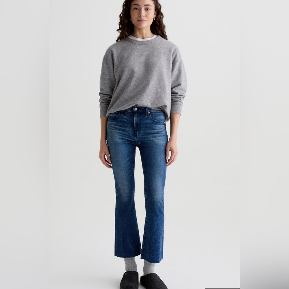 ag jeans farrah boot crop splatter 7 year render bootcut denim size 26